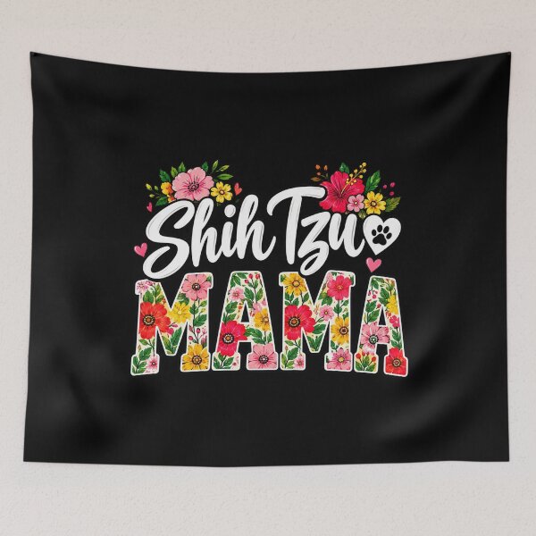 Item preview, Shih Tzu Mama Cute Floral Dog Mom Mother Day Paw Graphic designed and sold by Whirx.