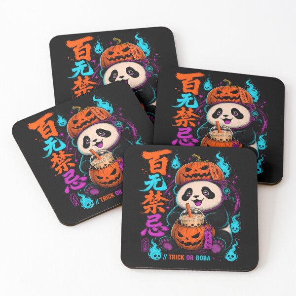 Item preview, 百无禁忌 Trick Or Boba - Creepy Kawaii Halloween Panda Streetwear designed and sold by Eagle Vision Designs.