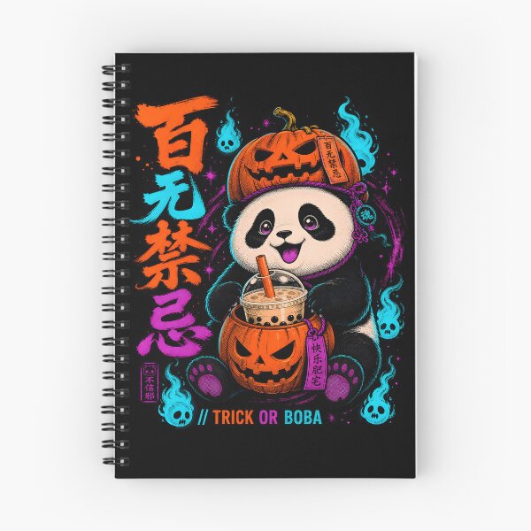 Item preview, 百无禁忌 Trick Or Boba - Creepy Kawaii Halloween Panda Streetwear designed and sold by Eagle Vision Designs.