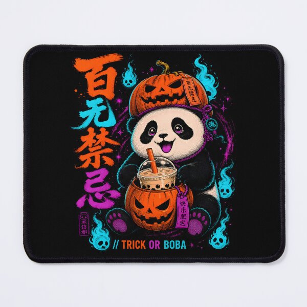 Item preview, 百无禁忌 Trick Or Boba - Creepy Kawaii Halloween Panda Streetwear designed and sold by Eagle Vision Designs.