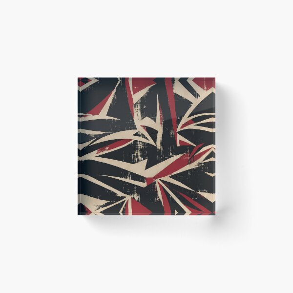 Item preview, Red Black Abstract Brush Pattern designed and sold by imaniko.