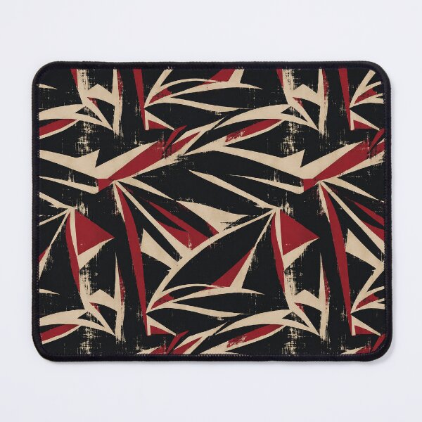 Item preview, Red Black Abstract Brush Pattern designed and sold by imaniko.