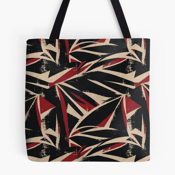 Item preview, Red Black Abstract Brush Pattern designed and sold by imaniko.
