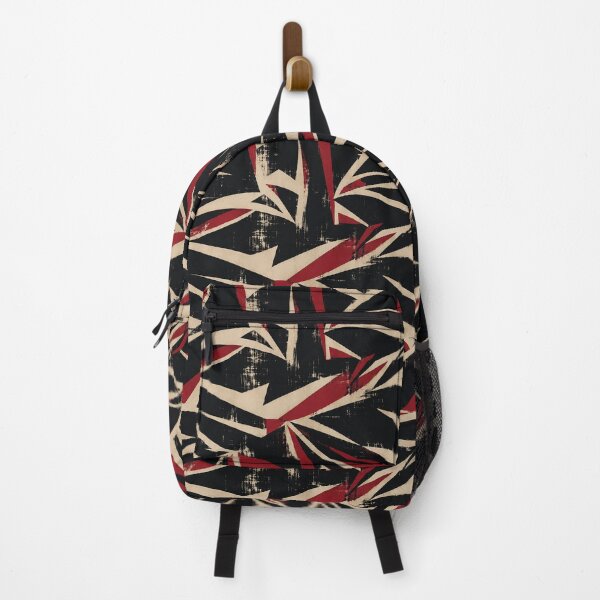 Item preview, Red Black Abstract Brush Pattern designed and sold by imaniko.
