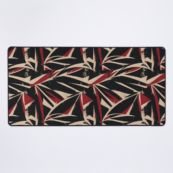 Item preview, Red Black Abstract Brush Pattern designed and sold by imaniko.