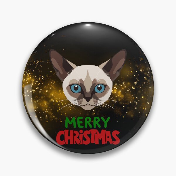 Item preview, Cute Siamese Cat Merry Christmas Holiday Art designed and sold by stormk10.
