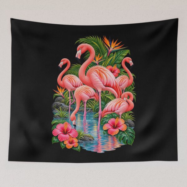 Item preview, Flamingo Lagoon Flock designed and sold by RockitBaby.
