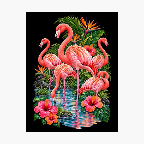 Item preview, Flamingo Lagoon Flock designed and sold by RockitBaby.