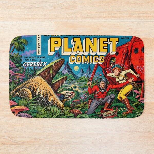 Item preview, Vintage Sci Fi Comic Wall Art, Planet Comics Space Adventure, Retro Pulp Cover Print designed and sold by RickE.