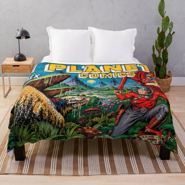 Item preview, Vintage Sci Fi Comic Wall Art, Planet Comics Space Adventure, Retro Pulp Cover Print designed and sold by RickE.