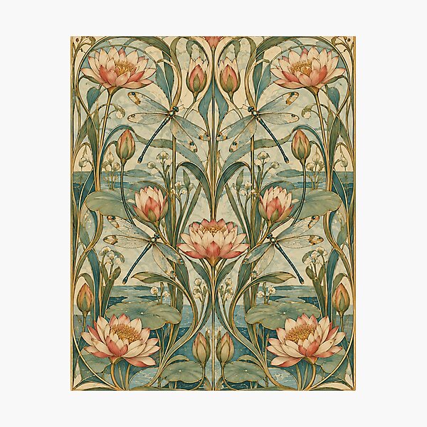 Item preview, Dragonfly & Lilies designed and sold by BaShert.