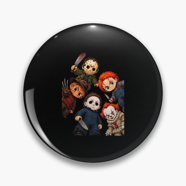 Item preview, Horror Movie Slashers Halloween Chibi Scary Fan Collection designed and sold by OddPopARt.