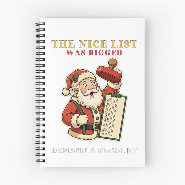 Item preview, The Nice List Was Rigged Demand A Recount — Funny Santa Christmas Tee designed and sold by FitEnvy.