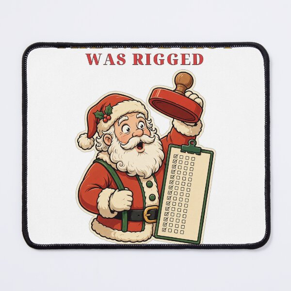 Item preview, The Nice List Was Rigged Demand A Recount — Funny Santa Christmas Tee designed and sold by FitEnvy.