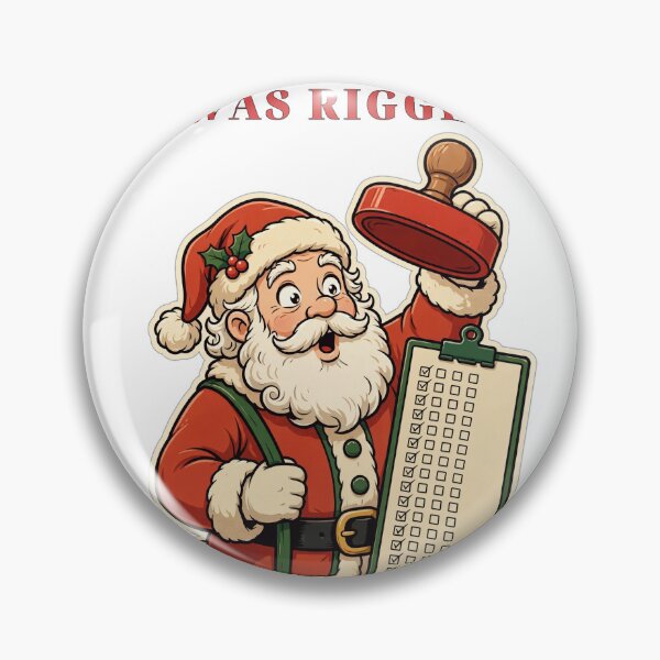 Item preview, The Nice List Was Rigged Demand A Recount — Funny Santa Christmas Tee designed and sold by FitEnvy.