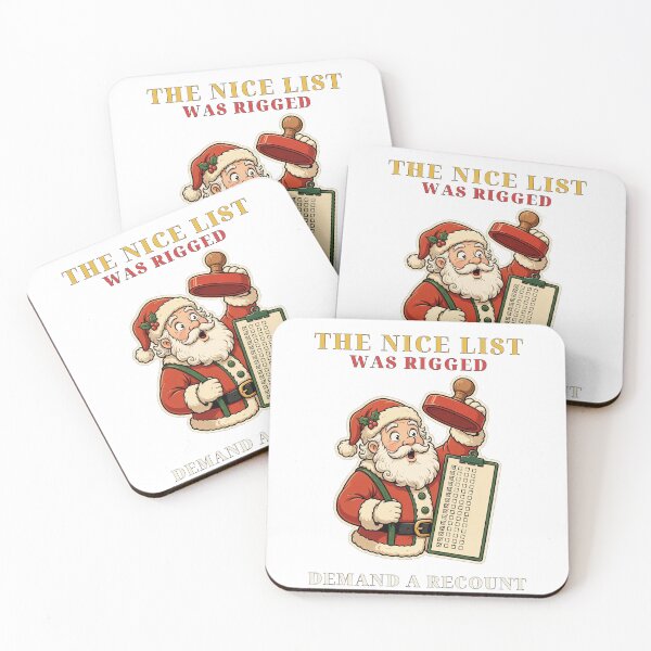 Item preview, The Nice List Was Rigged Demand A Recount — Funny Santa Christmas Tee designed and sold by FitEnvy.