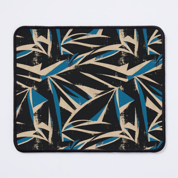 Item preview, Blue Black Abstract Brush Pattern designed and sold by imaniko.