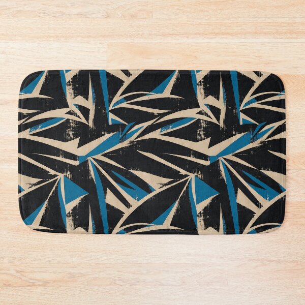 Item preview, Blue Black Abstract Brush Pattern designed and sold by imaniko.