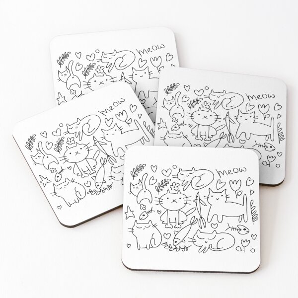 Item preview, Cat set doodle designed and sold by Challtads-store.