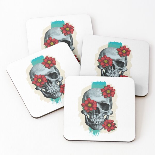 Item preview, Flowery skull designed and sold by EstudioTurquesa.
