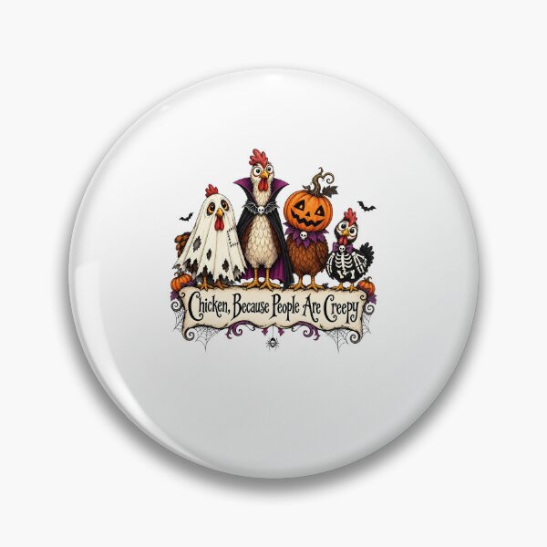 Item preview, Chicken Because People Are Creepy Halloween Bird Humor designed and sold by Mind-Drift.