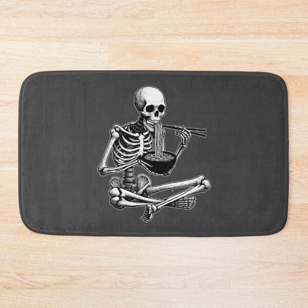 Item preview, Skeleton Eating Noodles Ramen Bowl  designed and sold by Lady-K-.