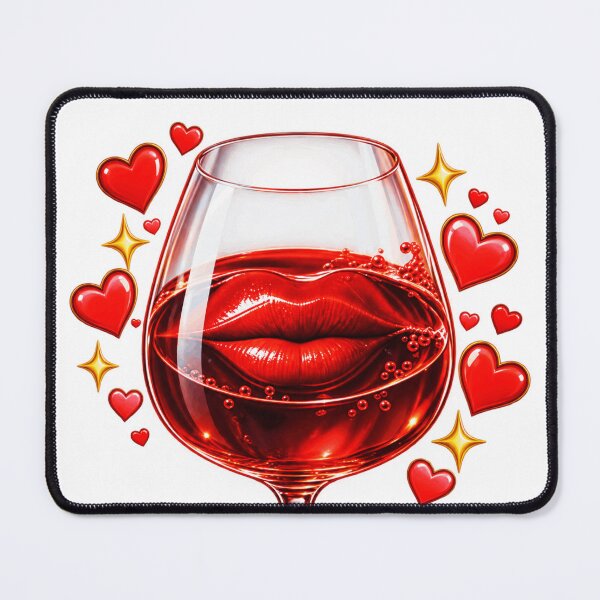 Item preview, Love, Wine, Kisses - Romantic Red Wine Design designed and sold by CzipipitoStudio.