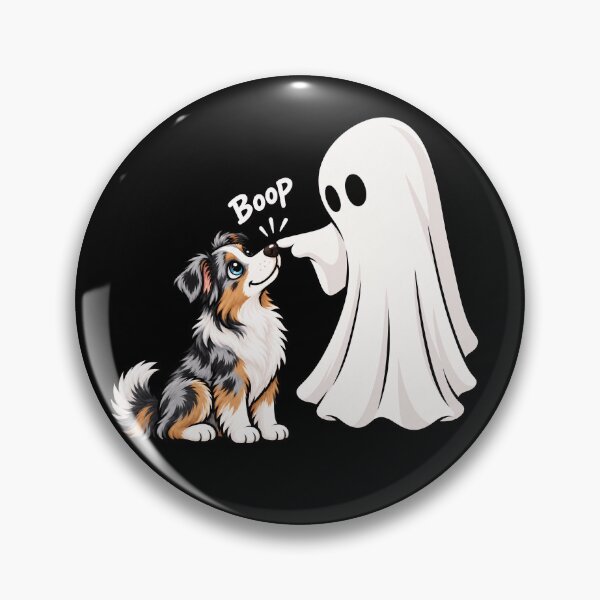 Item preview, Funny Ghost Miniature American Shepherd Dog Boop Halloween Design Mom Dad designed and sold by rafaeltto.