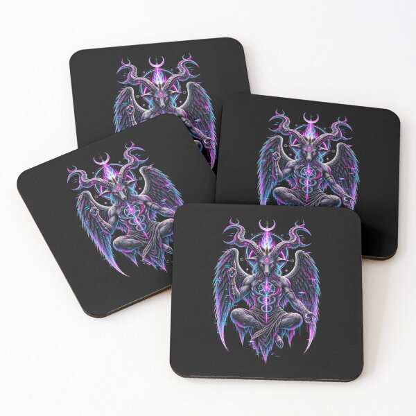 Item preview, Baphomet – Cyber Occult Glitch Art designed and sold by JupiterGlitchEmpire.