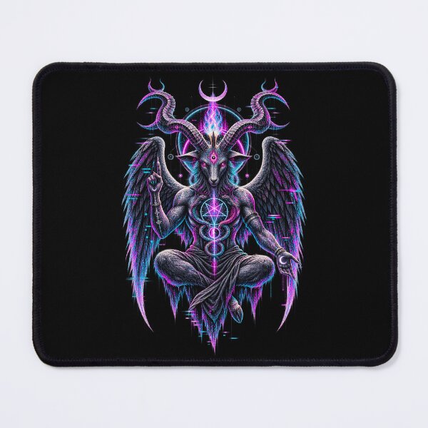 Item preview, Baphomet – Cyber Occult Glitch Art designed and sold by JupiterGlitchEmpire.
