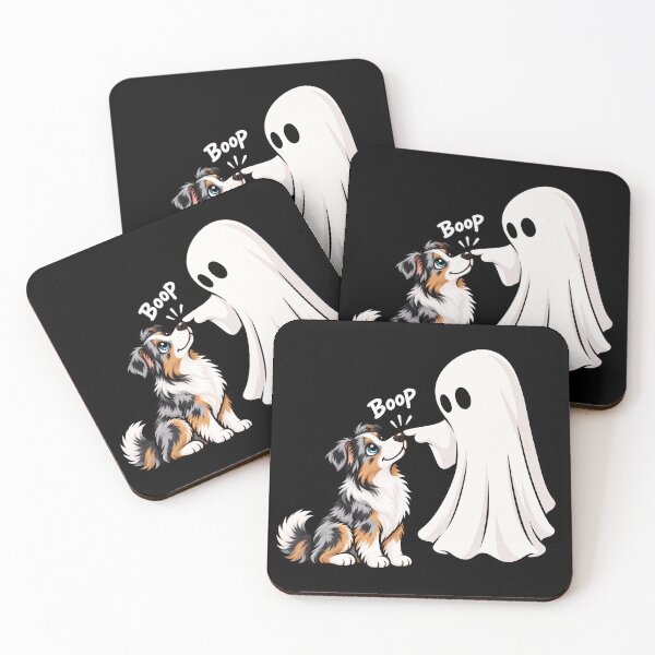 Item preview, Funny Ghost Miniature American Shepherd Dog Boop Halloween Design Mom Dad designed and sold by rafaeltto.