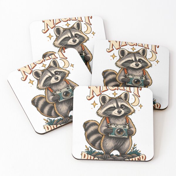 Item preview, Night Photographer – Raccoon with a Camera designed and sold by electricpeacock.