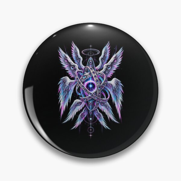 Item preview, Biblically Accurate Angel – Neon Glitch Seraphim designed and sold by JupiterGlitchEmpire.