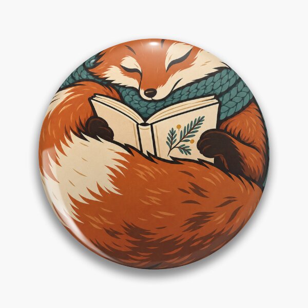 Item preview, Winter Pages – Reading Fox in a Scarf designed and sold by electricpeacock.