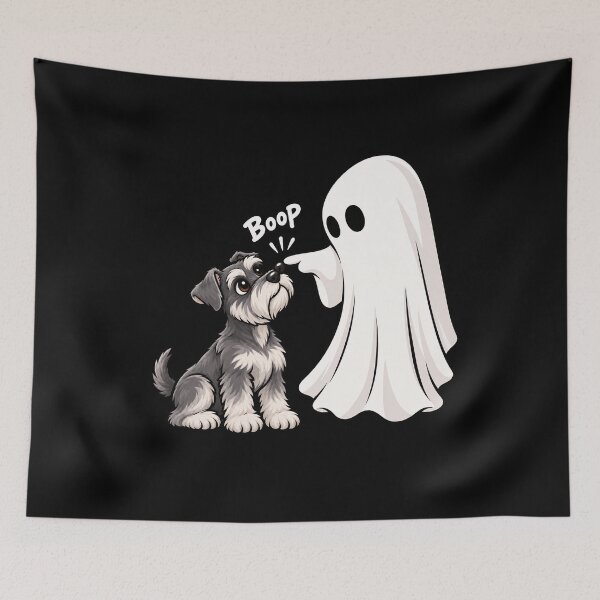 Item preview, Funny Ghost Miniature Schnauzer Dog Boop Halloween Design Mom Dad designed and sold by rafaeltto.