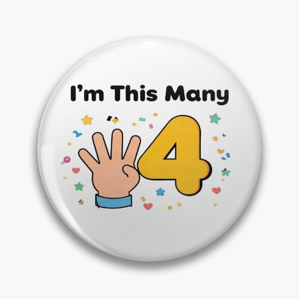 Item preview, I'm This Many Four — Kids Birthday Shirt designed and sold by Art&Fun.