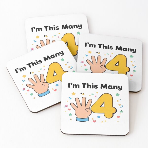 Item preview, I'm This Many Four — Kids Birthday Shirt designed and sold by Art&Fun.
