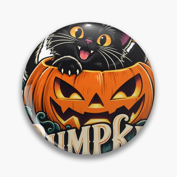 Item preview, Pumpkin Paws – Black Cat and Jack-o-Lantern designed and sold by electricpeacock.