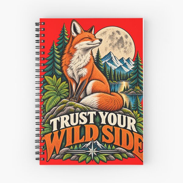 Item preview, Trust Your Wild Side – Retro Fox Wilderness designed and sold by JanRizz.