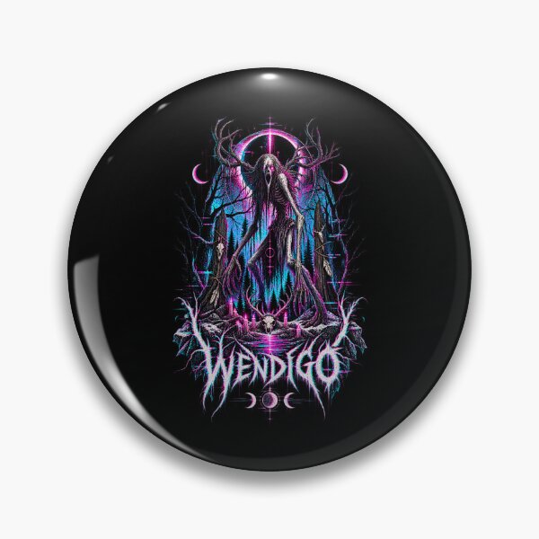 Item preview, Wendigo – Neon Glitch Folk Horror designed and sold by JupiterGlitchEmpire.