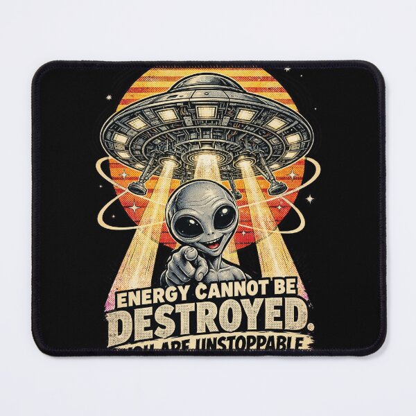 Item preview, Energy Cannot Be Destroyed – Retro Alien UFO Sci-Fi designed and sold by A-T-H.