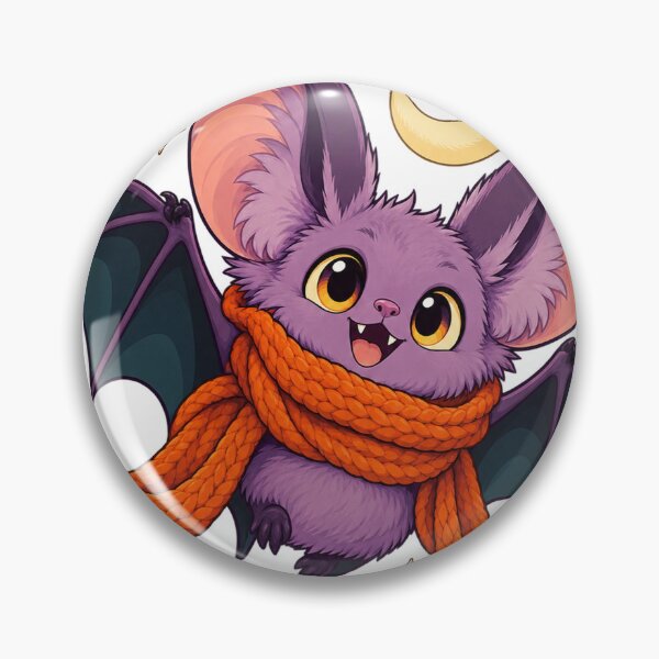 Item preview, Bat with a Knitted Scarf – Cosy Halloween designed and sold by electricpeacock.