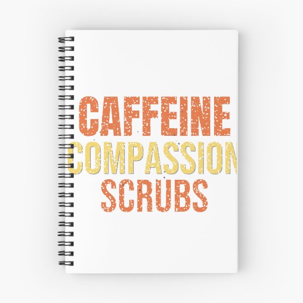 Item preview, Caffeine Compassion Scrubs Nurse Shirt Vintage Distressed Tee designed and sold by Worn and Witty.