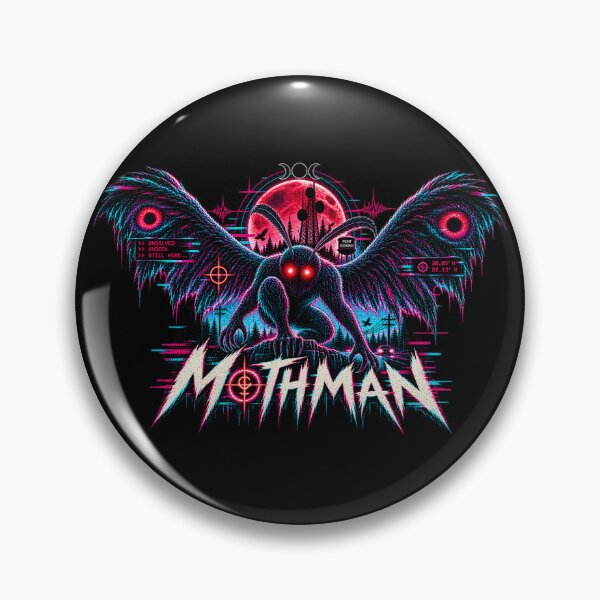 Item preview, Mothman – Cyber Glitch Cryptid designed and sold by JupiterGlitchEmpire.