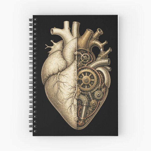 Item preview, Biomechanical Heart Antique Anatomy Sketch designed and sold by LazyDayzCo.