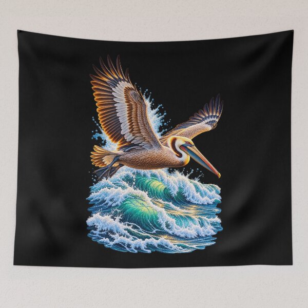 Item preview, Pelican Over Ocean Waves designed and sold by RockitBaby.