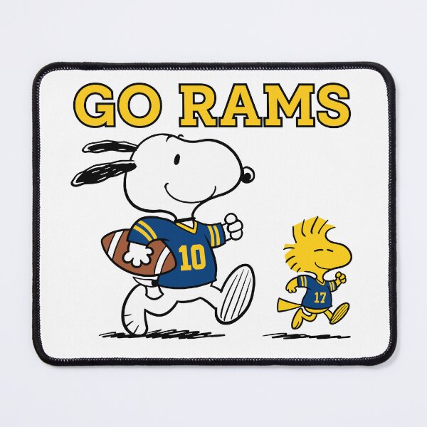 Item preview, Snoopy & Woodstock Los Angeles Rams Football Retro F697 designed and sold by GLUVY-THEME.