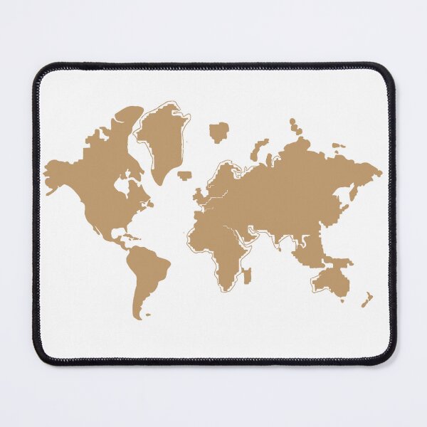 Item preview, World Map - Minimalist Gold Silhouette designed and sold by PotentialDevelopment.