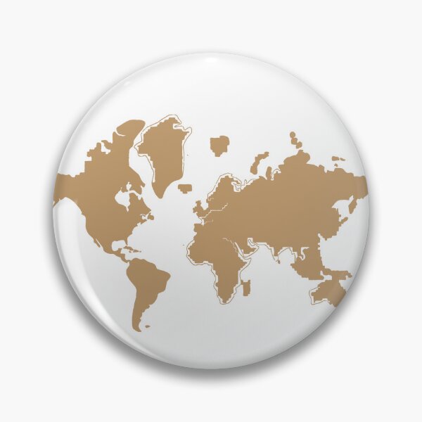 Item preview, World Map - Minimalist Gold Silhouette designed and sold by PotentialDevelopment.