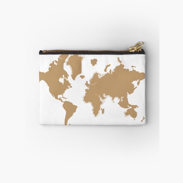 Item preview, World Map - Minimalist Gold Silhouette designed and sold by PotentialDevelopment.